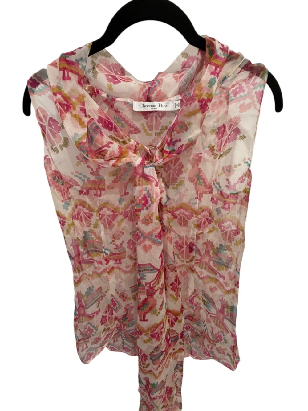 Christian Dior Multicolor Sleeveless Blouse